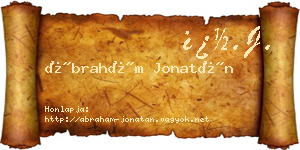Ábrahám Jonatán névjegykártya